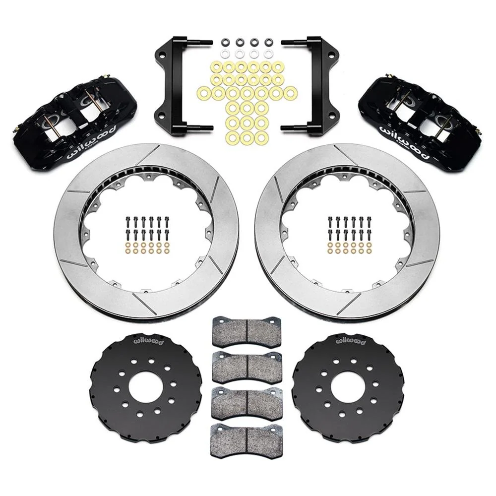 buy a 2005–2013 C6 Corvette Wilwood AERO6 Front Big Brake Kit – 15″ Slotted Rotors Black online