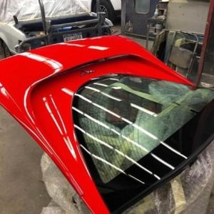 Buy OEM C5 Corvette Rear Hatch with Spoiler – Torch Red, Non-Tinted Glass online
